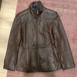 Marc New York Chocolate Leather Jacket